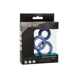 Calexotics Lot de 3 Cockrings Link Up Bleus